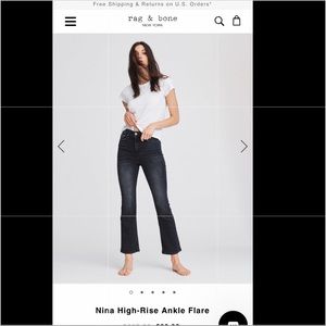 Rag & Bone Nina High-rise ankle 25 Gray